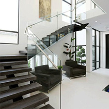 Unique Design Space Saving Small Straight Staircase with Wrought Iron/Stainless Steel Centre Beam 