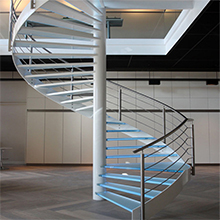 Prefabricated Portable Galvanized Carbon Centre Post LED Stairs Treads for Indoor/Outdoor Spiral Staircase Design