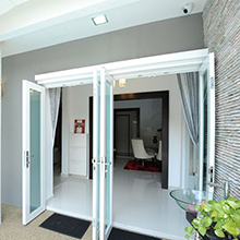 Tempered frosted glass aluminum profile swing door 
