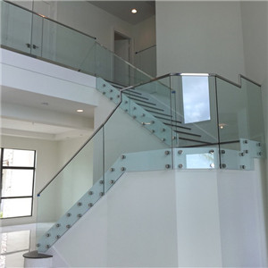 Wholesale beautiful indoor standoff glass staircase glass railing