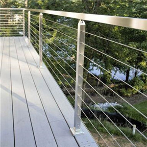 High Quality Polished Stainless Steel Wire Balustrade For Exterior Terrace
