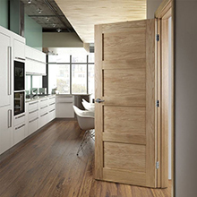 Modern pivot hinged interior wooden door