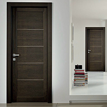 New style indoor wood door with aluminum strips