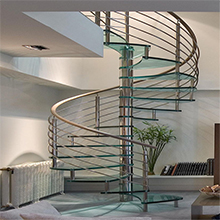 Portable Metal Stairs to Steps/Prefabricated Spiral Staircase With Solid Wood Treads And Center Post   