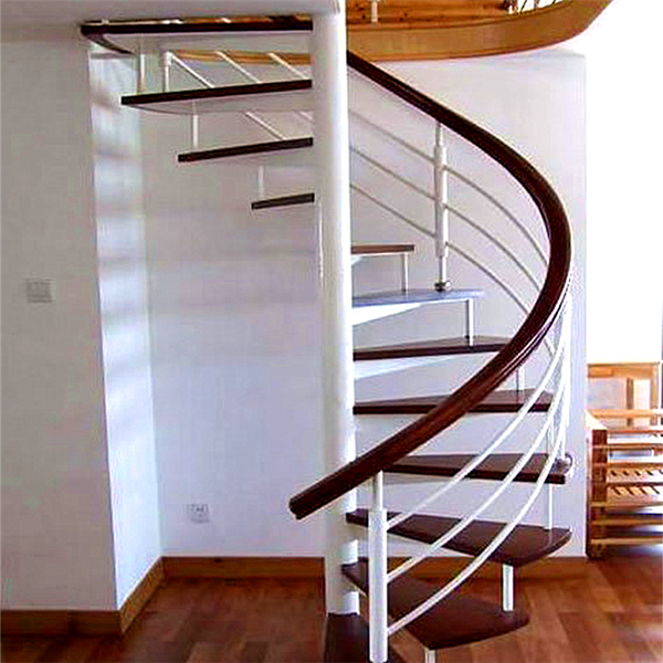 Modern Villa Design Oak Wood Stairs Treads Spiral ...