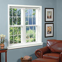 Good quality double hung aluminum window with grilles 
