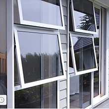Top quality tempered glass aluminum awning window 
